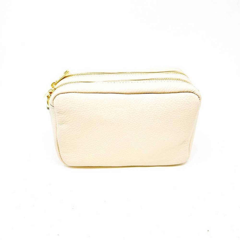 NEW GERMAN FUENTES women's leather camera bag in beige